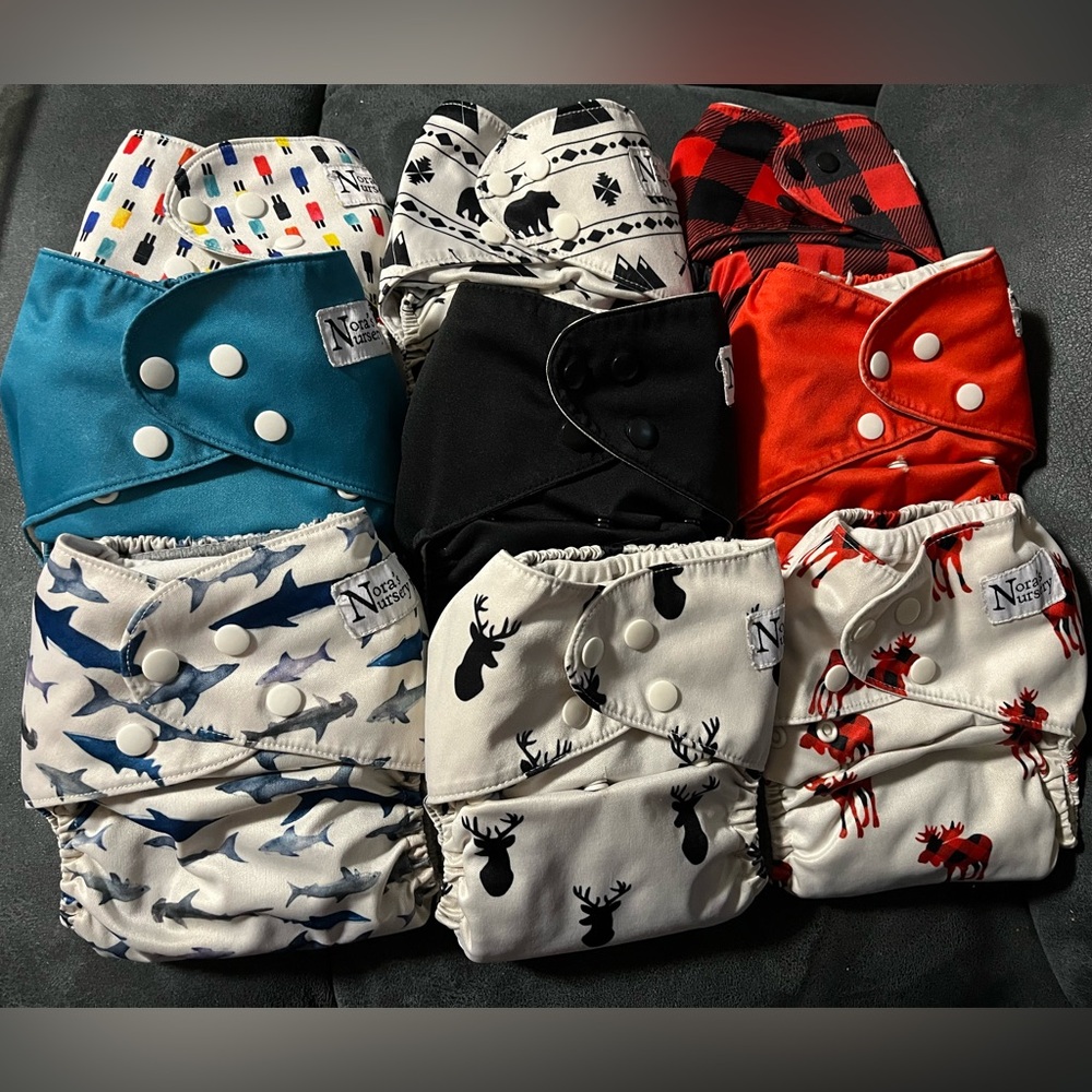 Nora’s nursery cloth diaper